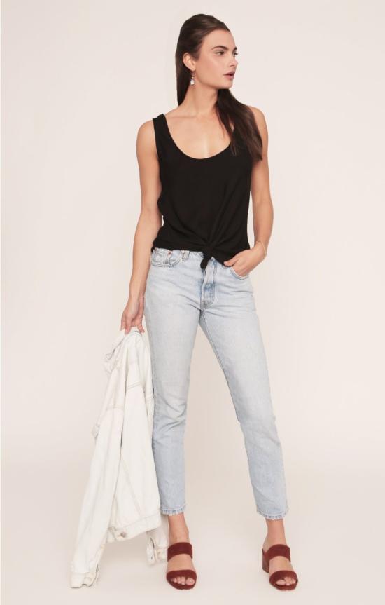  메릿 찰스 민소매 티셔츠 페넬로페 탱크 블랙 - MERRITT CHARLES