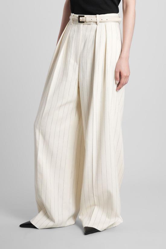  애니빙 스트레이트 팬츠 아니네 빙 루 팬츠 베이지 팬츠 - ANINE BING