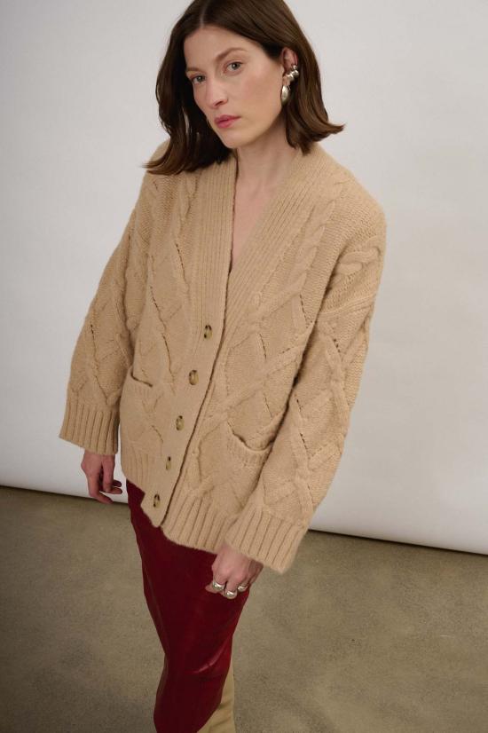  일레븐 식스 가디건 케일린 카디 페일 카멜 - ELEVEN SIX