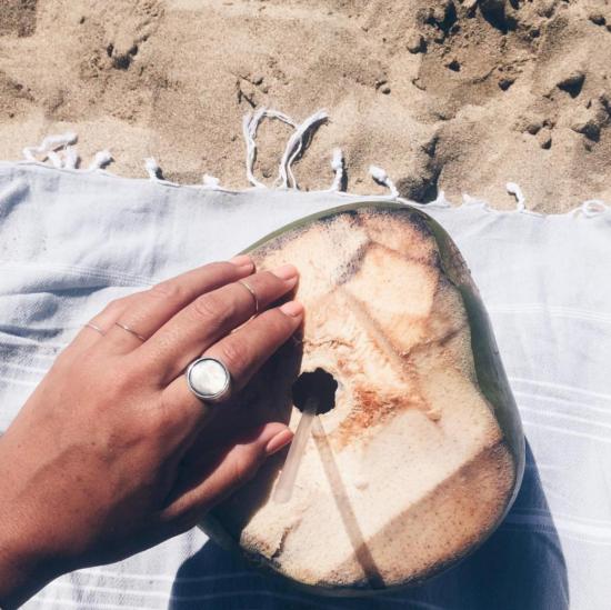  타린 토마스 반지 에버렛 링 블랙 마더 오브 펄 - TARIN THOMAS