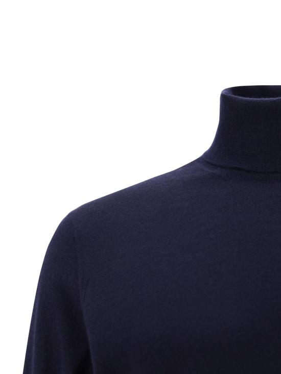  브루넬로 쿠치넬리 터틀넥 스웨터 블루 네이비 - BRUNELLO CUCINELLI
