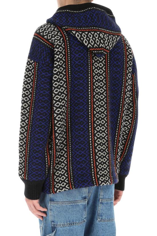  오프화이트 스웨터 자수 울 블렌드 오버사이즈  브라운 - OFF WHITE