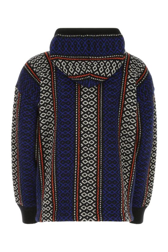  오프화이트 스웨터 자수 울 블렌드 오버사이즈  브라운 - OFF WHITE