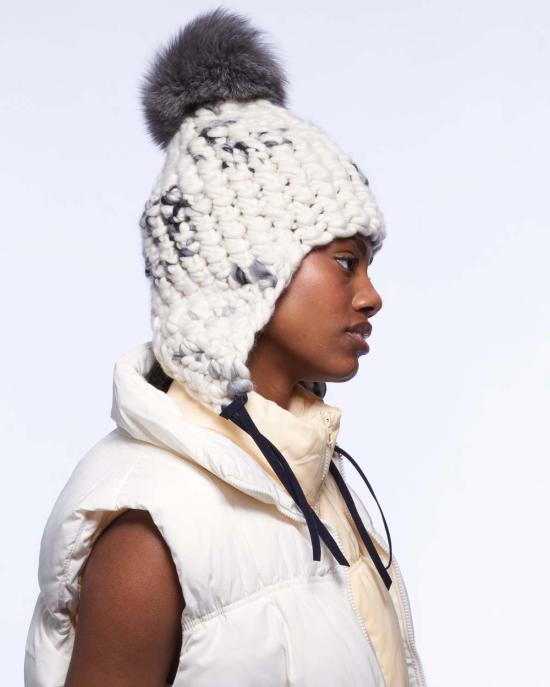  Mischa Lampert 모자 미샤 램퍼트 라이트 플로럴 프로 트리 + 그레이 XL 폼폼 - OTHER BRANDS