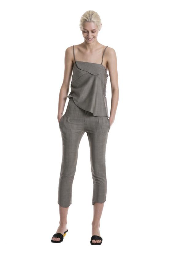  JH.Zane 민소매 티셔츠 Jh.Zane Peel Top Glen Check Light - OTHER BRANDS