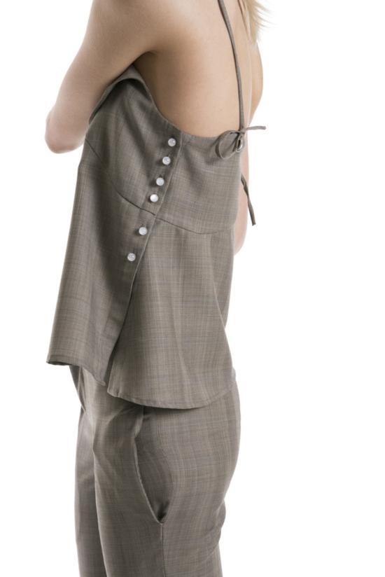  JH.Zane 민소매 티셔츠 Jh.Zane Peel Top Glen Check Light - OTHER BRANDS