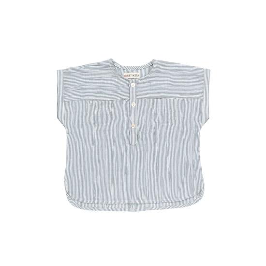  [키즈] Ketiketa 트레이닝 상의 어린이 남녀공용 케티케타 에올레 쿠르타  라이트 블루 스트라이프