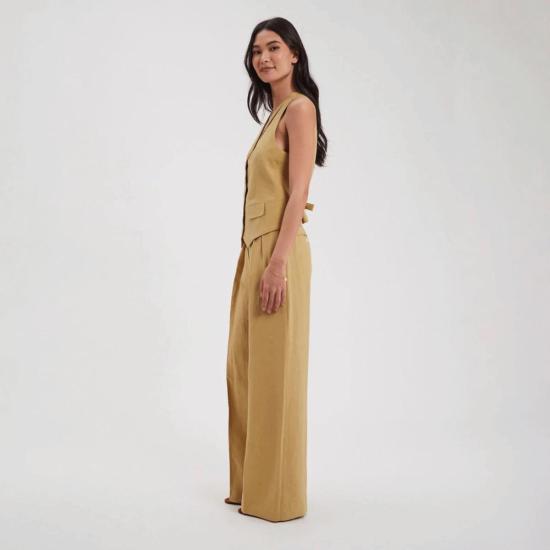  이네스 드 라 프레상쥬 베스트 Ines De La Fressange Robinson 양복 조끼 밀짚 - INES DE LA FRESSANGE