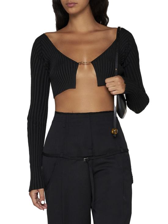  자크뮈스 가디건 프랄 골지  블랙 - JACQUEMUS