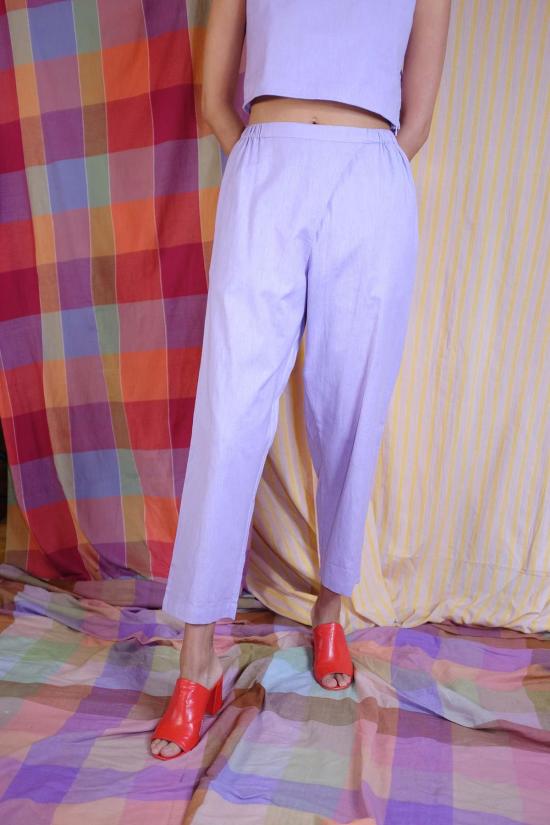  RUJUTA SHETH 스트레이트 팬츠 루주타 셰스 선데이 팬츠 라일락 - OTHER BRANDS