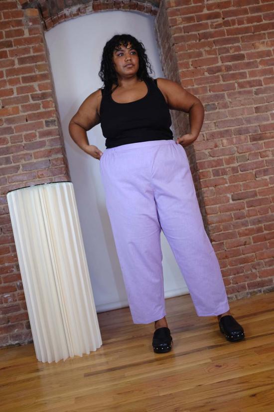  RUJUTA SHETH 스트레이트 팬츠 루주타 셰스 선데이 팬츠 라일락 - OTHER BRANDS