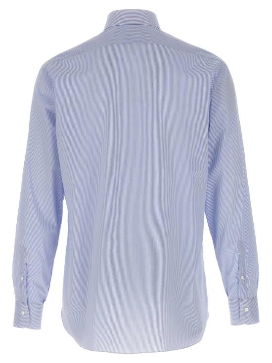  발바 긴팔 셔츠 바르바 나폴리 스트라이프  라이트 블루 - BARBA