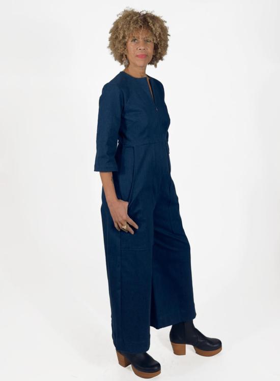  Meg 점프수트 메그 70년대 점프 다크 데님