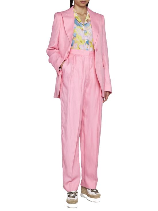  스텔라 맥카트니 수트 자켓 스텔라 매카트니 싱글 브레스트 블레이저 히비스커스 - STELLA MCCARTNEY