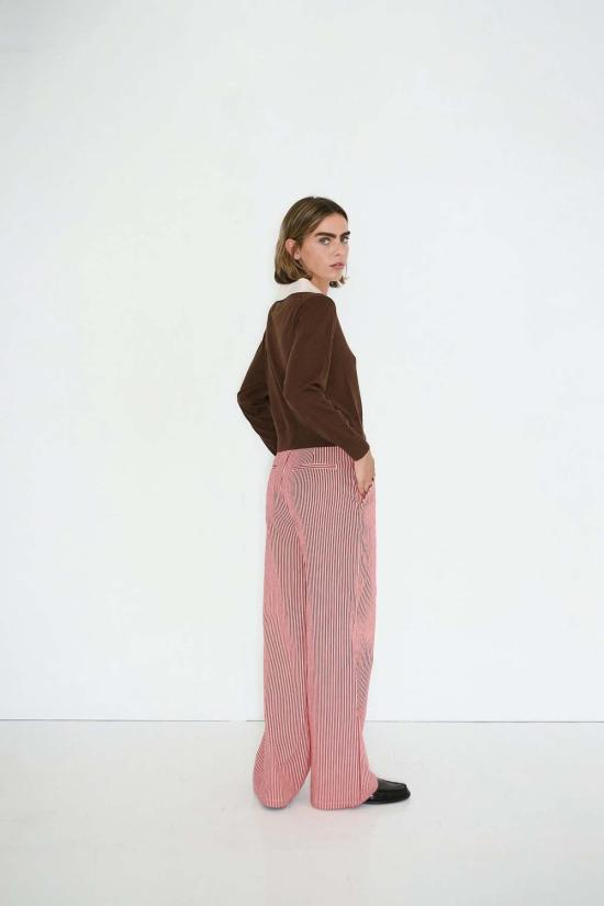  타이니코튼 스트레이트 팬츠 트윌 스트라이프 팬츠 - TINYCOTTONS