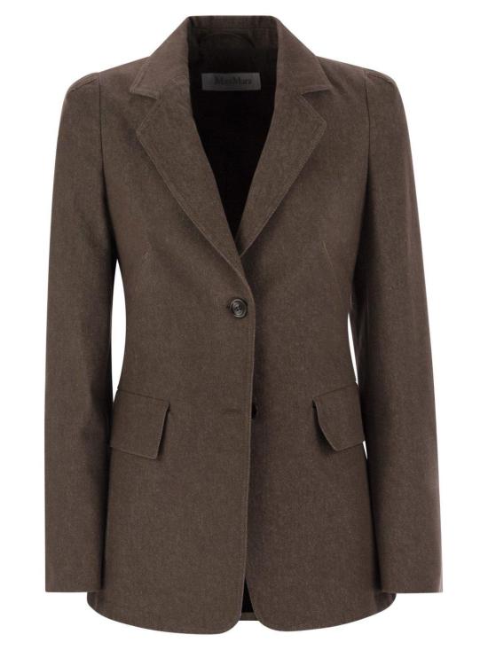  막스마라 수트 자켓 Max Mara Agguati 데님 이펙트 블레이저 브라운