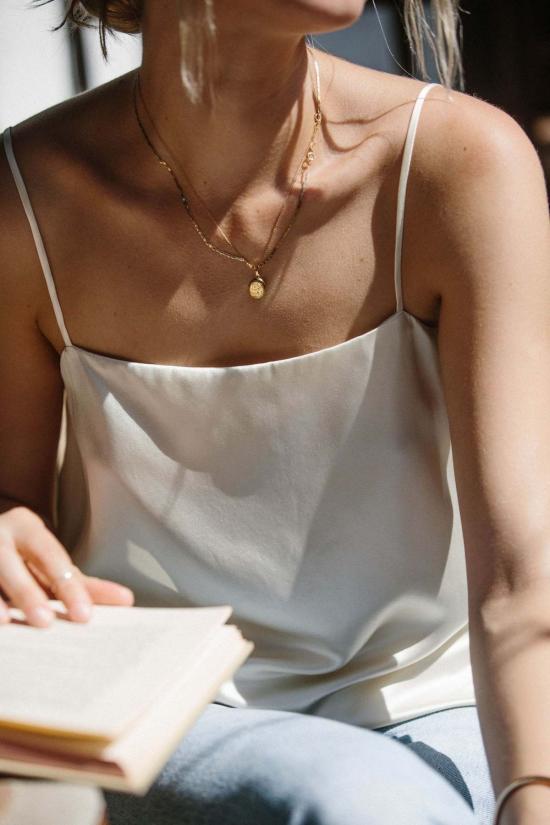  Merritt Charles 캐미솔 메릿 찰스 코린 실크  아이보리 화이트 - OTHER BRANDS