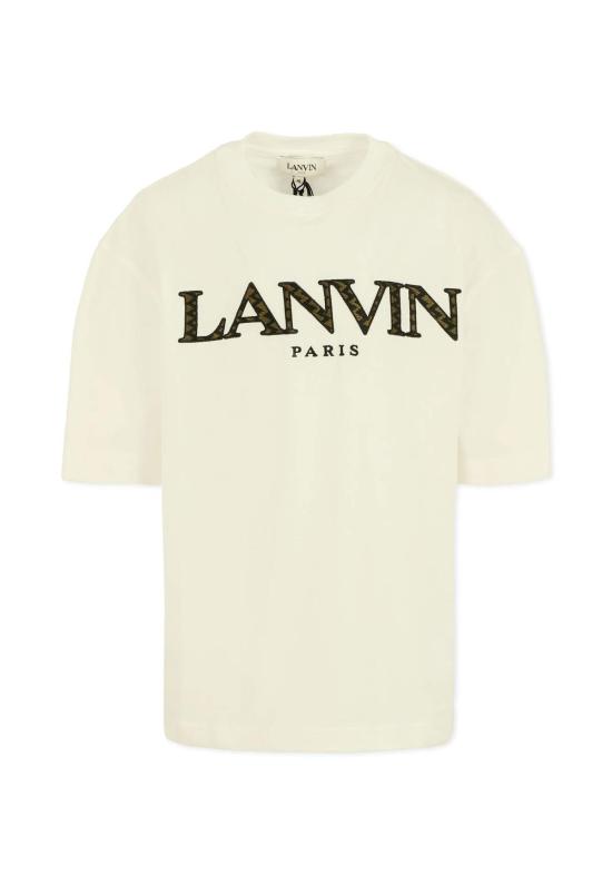  [키즈] 랑방 트레이닝 상의 로고 티셔츠 (아이보리) (어린이용)