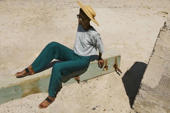  에이치 프레드릭손 민소매 티셔츠 H. Fredriksson 크롭 탑 그리드 - H FREDRIKSSON