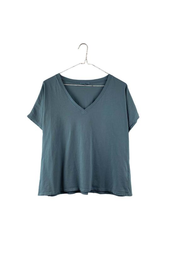  It Is Well L.A. 반팔 티셔츠 잇이즈웰 L.A. 오가닉 코튼 브이넥 박시 티셔츠 - OTHER BRANDS