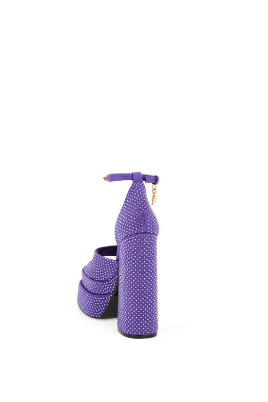  베르사체 샌들 메두사 에비타스 더블 플랫폼  다크 오키드  골드(그린) - VERSACE