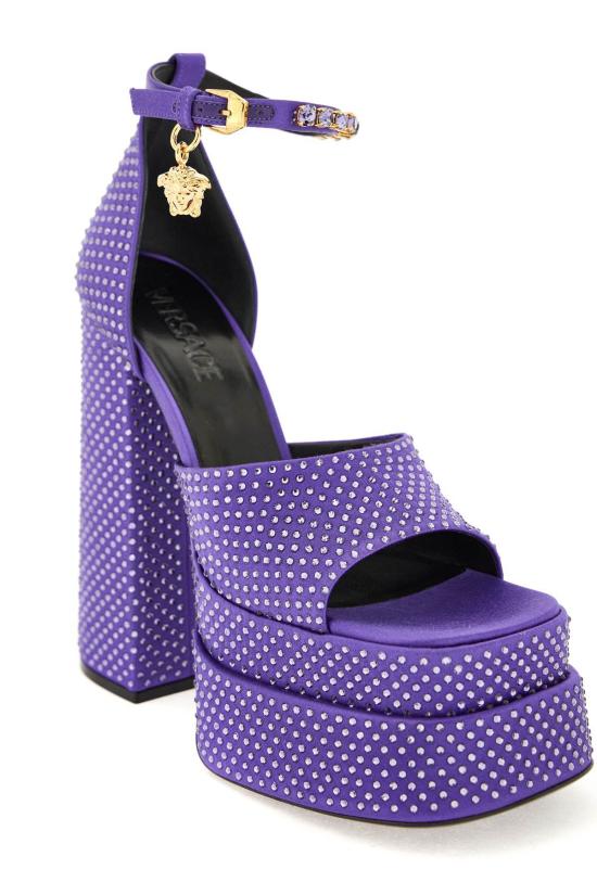  베르사체 샌들 메두사 에비타스 더블 플랫폼  다크 오키드  골드(그린) - VERSACE