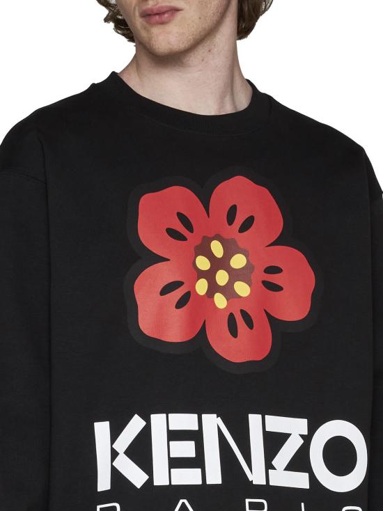  겐조 긴팔 티셔츠 보케 플라워 크루넥 스웨트셔츠 - KENZO