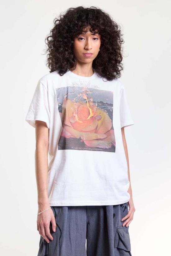  콜리나 스트라다 반팔 티셔츠 라인스톤 그래픽 티셔츠 인텐션스