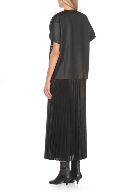  와타나베 준야 반팔 티셔츠 티셔츠 (망사 포함, 블랙) - JUNYA WATANABE