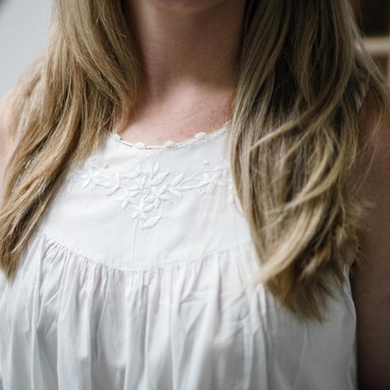  Maison d'Haiti 라운지 웨어 메종 다티 화이트 갈랜드 나이트가운 - OTHER BRANDS