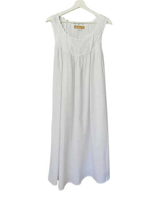  Maison d'Haiti 라운지 웨어 메종 다티 화이트 갈랜드 나이트가운