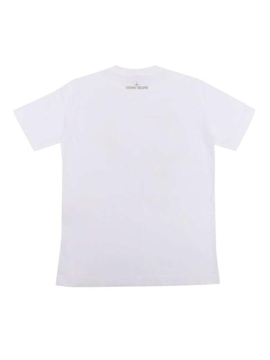  [키즈] 스톤 아일랜드 탑 키즈  티셔츠 화이트 - STONE ISLAND