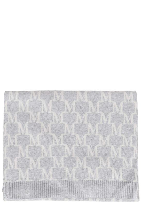  막스마라 머플러/스카프 막스 마라 로고 스카프 라이트 그레이