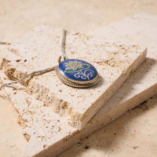  Ten Thousand Villages 목걸이/팬던트 만 마을 연꽃 모자이크 펜던트 목걸이 - OTHER BRANDS