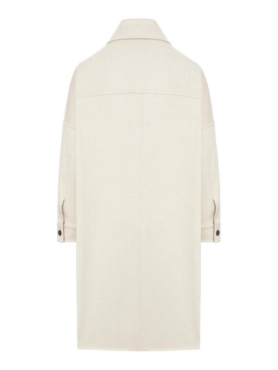  막스마라 코트 막스 마라 버튼 디테일 긴팔  베이지 - MAX MARA