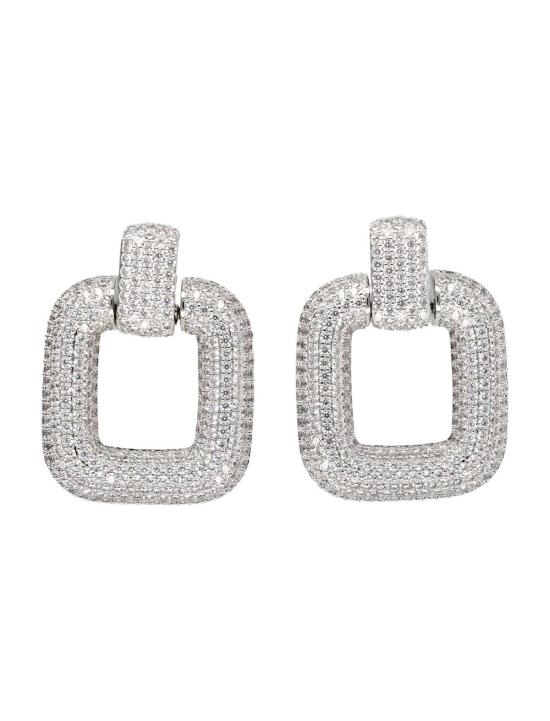  셀프 포트레이트 이어링 크리스탈 노커  실버