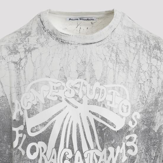  아크네 스튜디오 반팔 티셔츠 로고 티셔츠 (페이디드 블랙) - ACNE STUDIOS