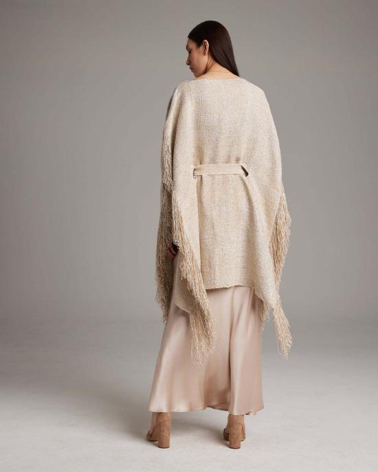  보즈 롱 원피스 펄 프린지 카프탄 드레스 - VOZ