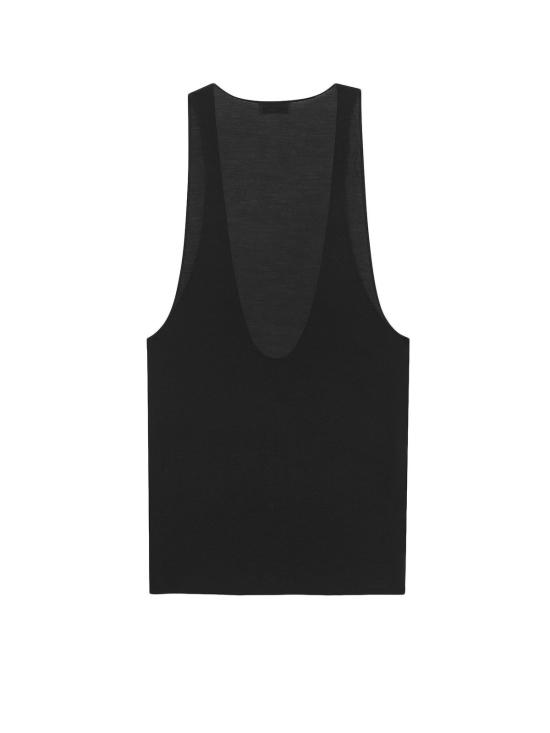  생로랑 민소매 티셔츠 Saint Laurent 카상드르 탱크탑 블랙 - SAINT LAURENT
