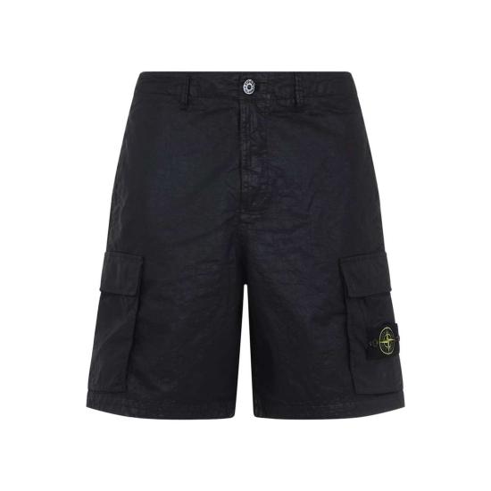  스톤 아일랜드 숏팬츠 폴리아미드 반바지 블랙 - STONE ISLAND