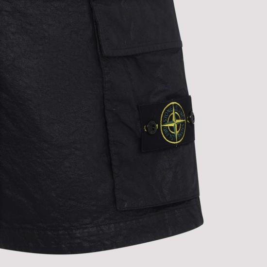  스톤 아일랜드 숏팬츠 폴리아미드 반바지 블랙 - STONE ISLAND