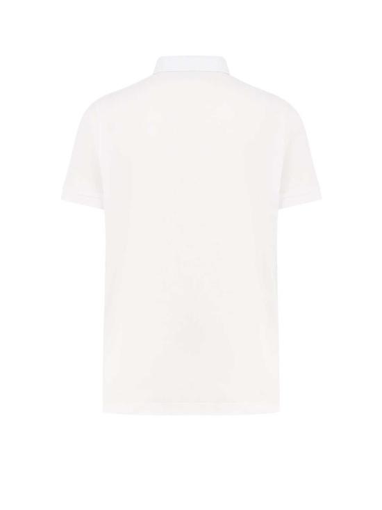  스톤 아일랜드 폴로 티셔츠 유기농 면 폴로 셔츠 화이트 - STONE ISLAND