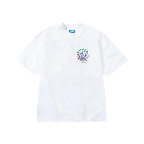  마켓 반팔 티셔츠 드럼 버스터 티셔츠 화이트