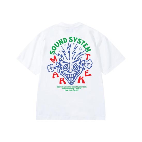  마켓 반팔 티셔츠 드럼 버스터 티셔츠 화이트 - MARKET