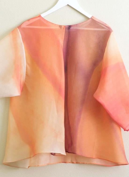  KAAREM 긴팔 티셔츠 카렘 아르나테 드롭 3/4 소매 프린트 오르간자 실크 탑 클로브 - OTHER BRANDS