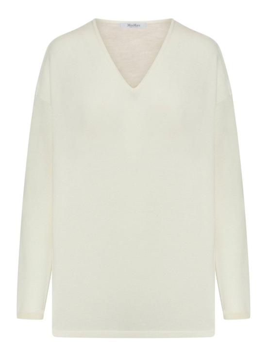  막스마라 스웨터 브이넥 긴팔 점퍼  화이트