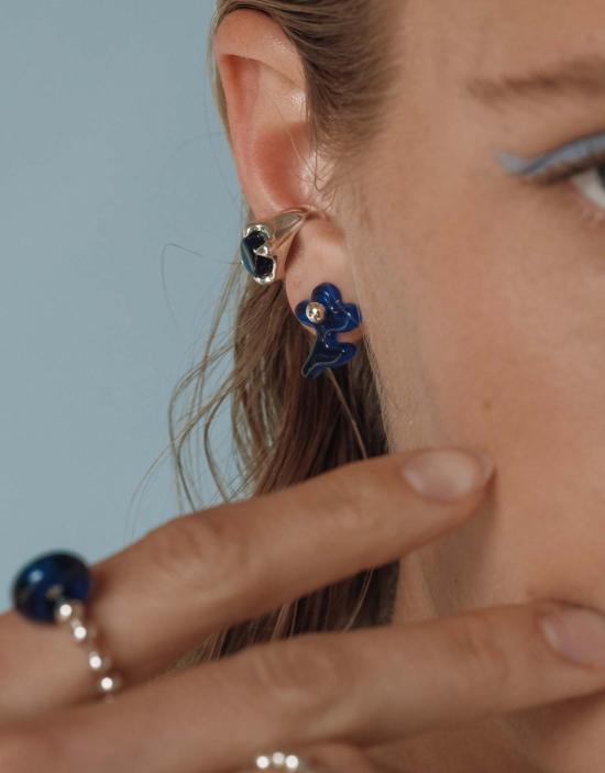  클레드 이어링 페탈 아이콘 스터드 귀걸이 - CLED