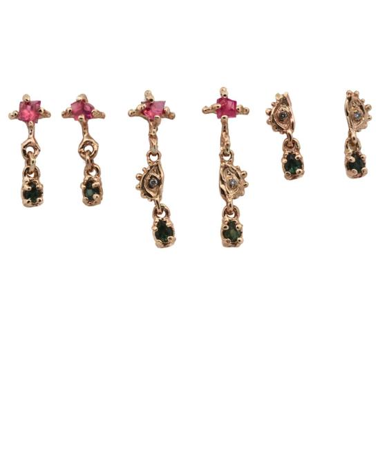  시리 한스도터 이어링 다이아몬드 눈 모양 스터드 귀걸이 - SIRI HANSDOTTER