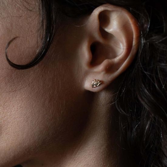  시리 한스도터 이어링 다이아몬드 눈 모양 스터드 귀걸이 - SIRI HANSDOTTER