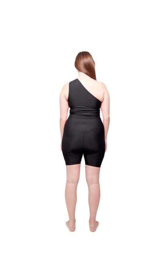  hauslabel 민소매 티셔츠 하우스라벨 원숄더 비대칭 탑 느와르 - HAUSLABEL